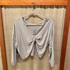 Free People Movement Grey Yoga Top